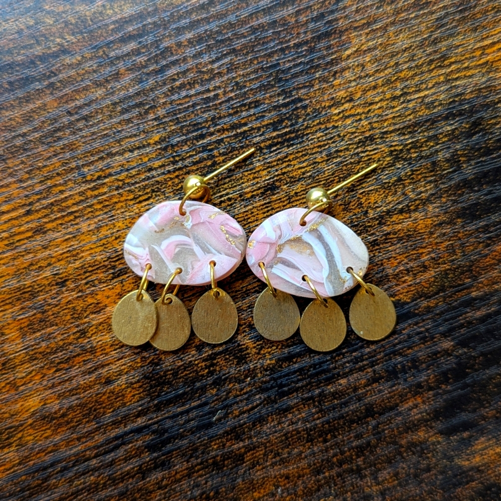 Pink Flashy Earrings